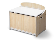 Delta Children Natural / White Wooden Toy Box, Right View a3a