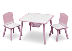 Delta Children Generic Pink / White Table and Chair Set Left View b2b